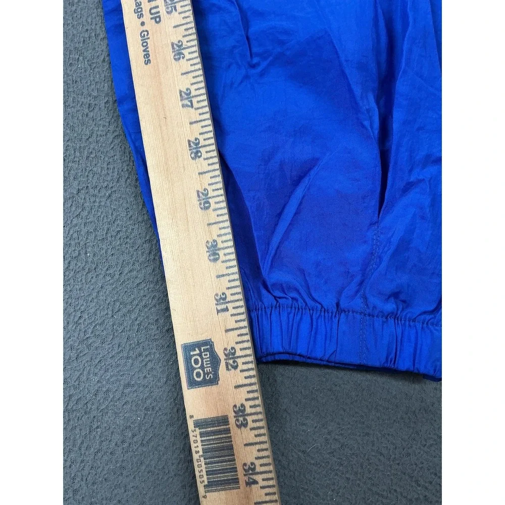 Nike Pants Mens XL Blue Nylon Track Elastic Waist Zip‎ Ankle Warm Up Pockets